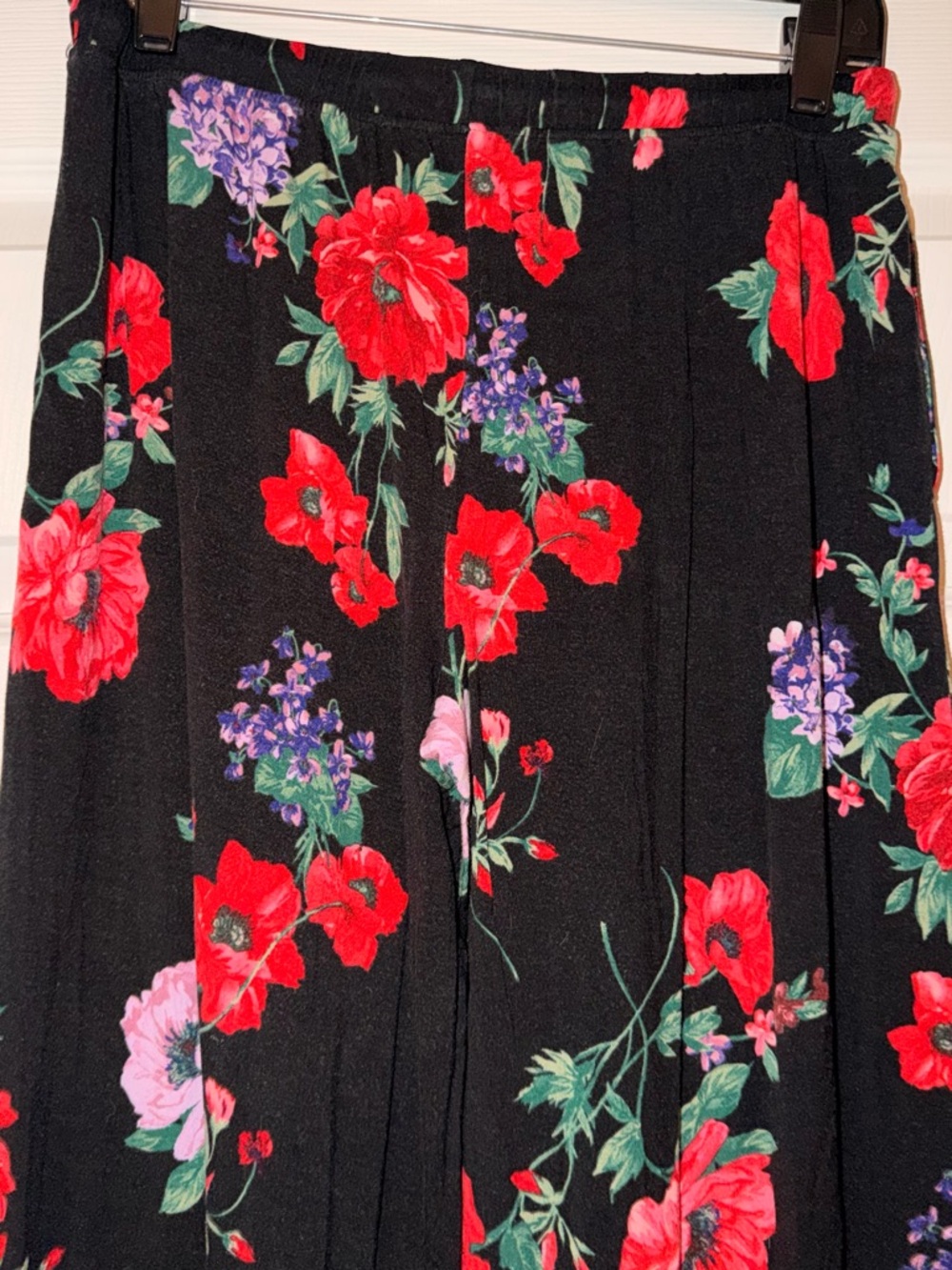 Soma Cool Nights Pajama Set Floral Black Size M Soft Drawstring Pants Pockets - Picture 8 of 9